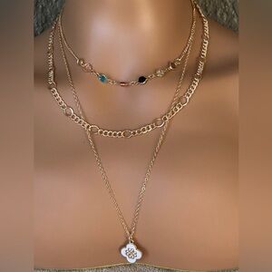 Trending Gold Multi Stranded Statement Necklace